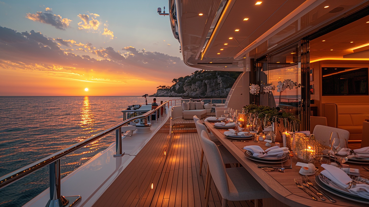 Corporate party on a yacht